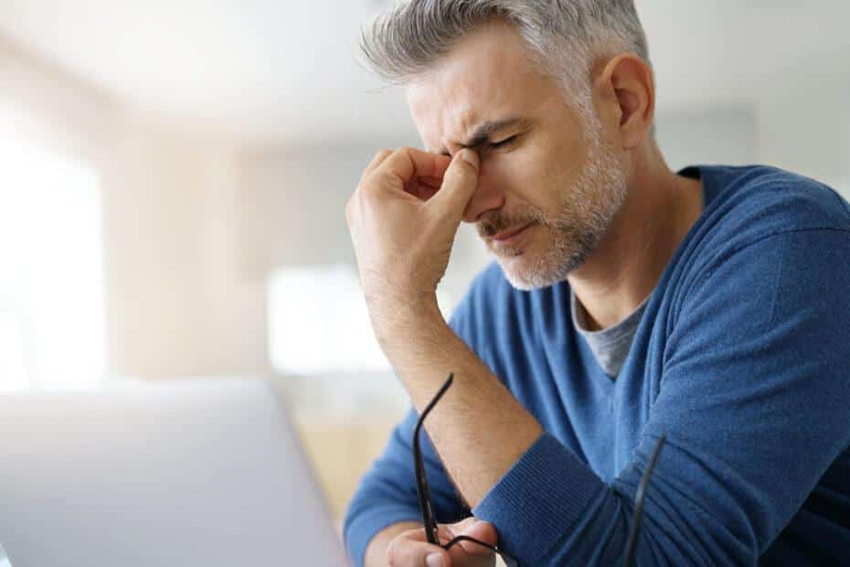man with headache