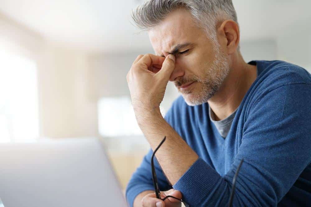 man with headache